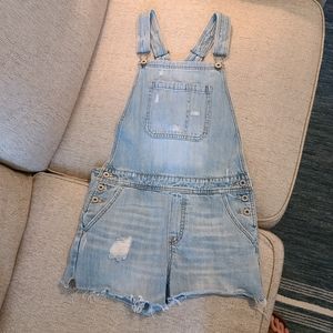 Lucky Brand cut off overalls